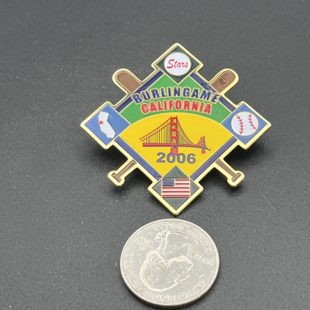 Burlingame California 2006 Baseball Stars‎ Lapel Hat Pin